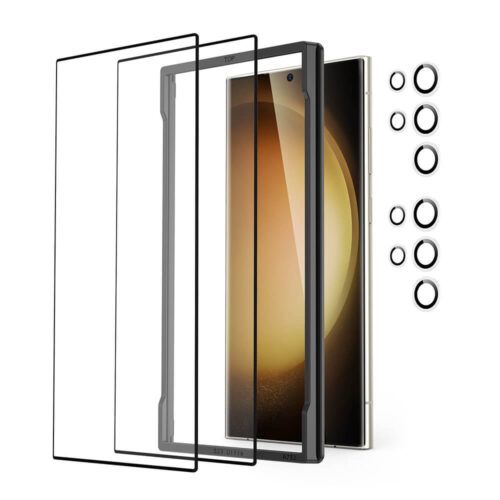 (4-Pack) ESR Set Tempered Glass +  9H Camera Lens Clear Samsung Galaxy S23 Ultra