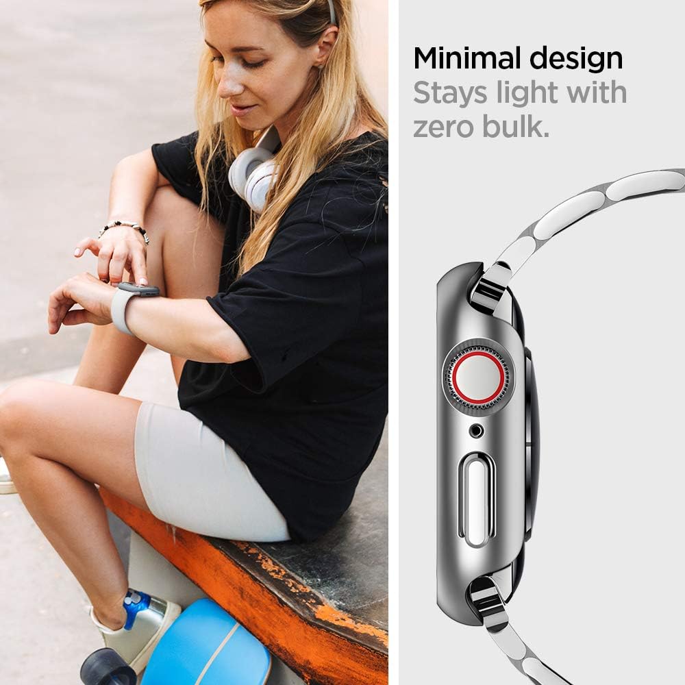 Θήκη Spigen Thin Fit Graphite Apple Watch 44mm APPLE WATCH Spigen Θήκη Spigen Thin Fit Graphite Apple Watch 44mm - Image 5