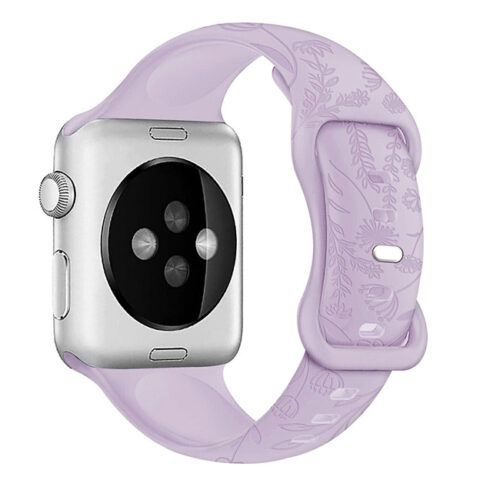 Embossing Series Silicone Λουράκι Violet Apple Watch 44/45/46/49mm