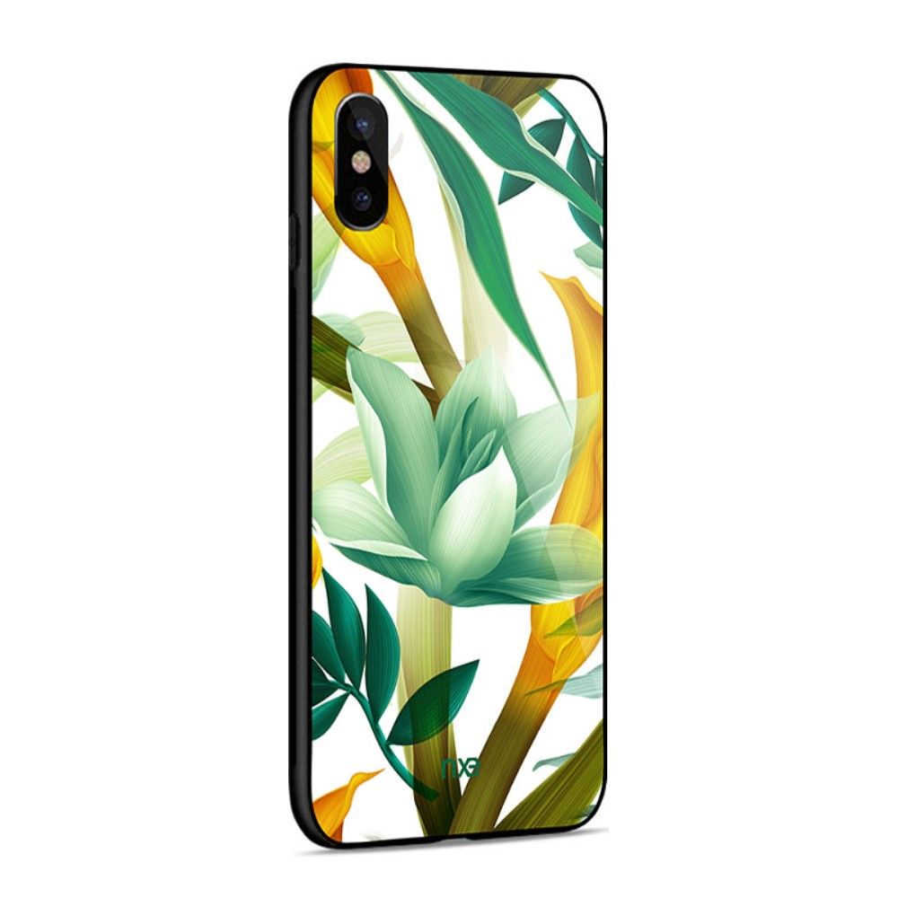 NXE Glass Case iPhone X/Xs Green Flower STOCK OFFERS NXE NXE Glass Case iPhone X/Xs Green Flower - Image 4