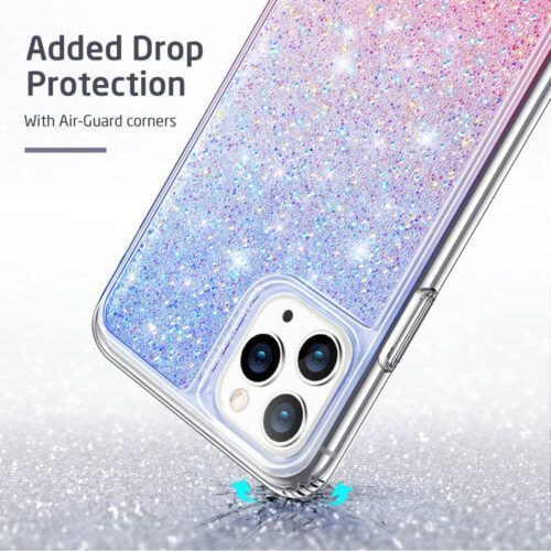 Alternative view of ESR Glamour Crystal Glitter Case Ombra Red Blue iPhone 11 Pro Max
