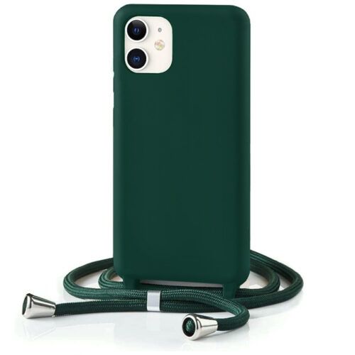 Θήκη Orso Soft TPU Κορδόνι Forest Green iPhone 11