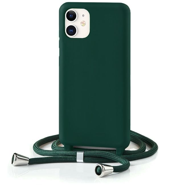 Θήκη Orso Soft TPU Κορδόνι Forest Green iPhone 11 STOCK OFFERS OEM Θήκη Orso Soft TPU Κορδόνι Forest Green iPhone 11