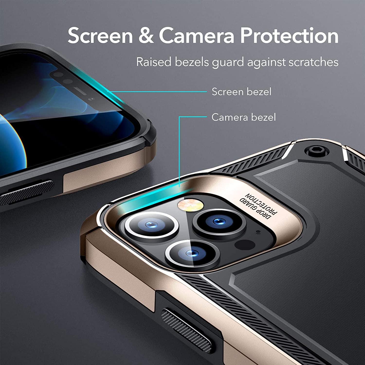 ESR iPhone 12/12 Pro Machina Armor Case Gold ΘΗΚΕΣ ESR ESR iPhone 12/12 Pro Machina Armor Case Gold - Image 3