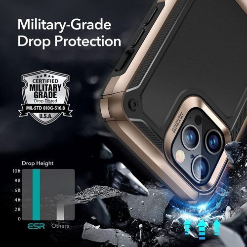 Alternative view of ESR iPhone 12/12 Pro Machina Armor Case Gold