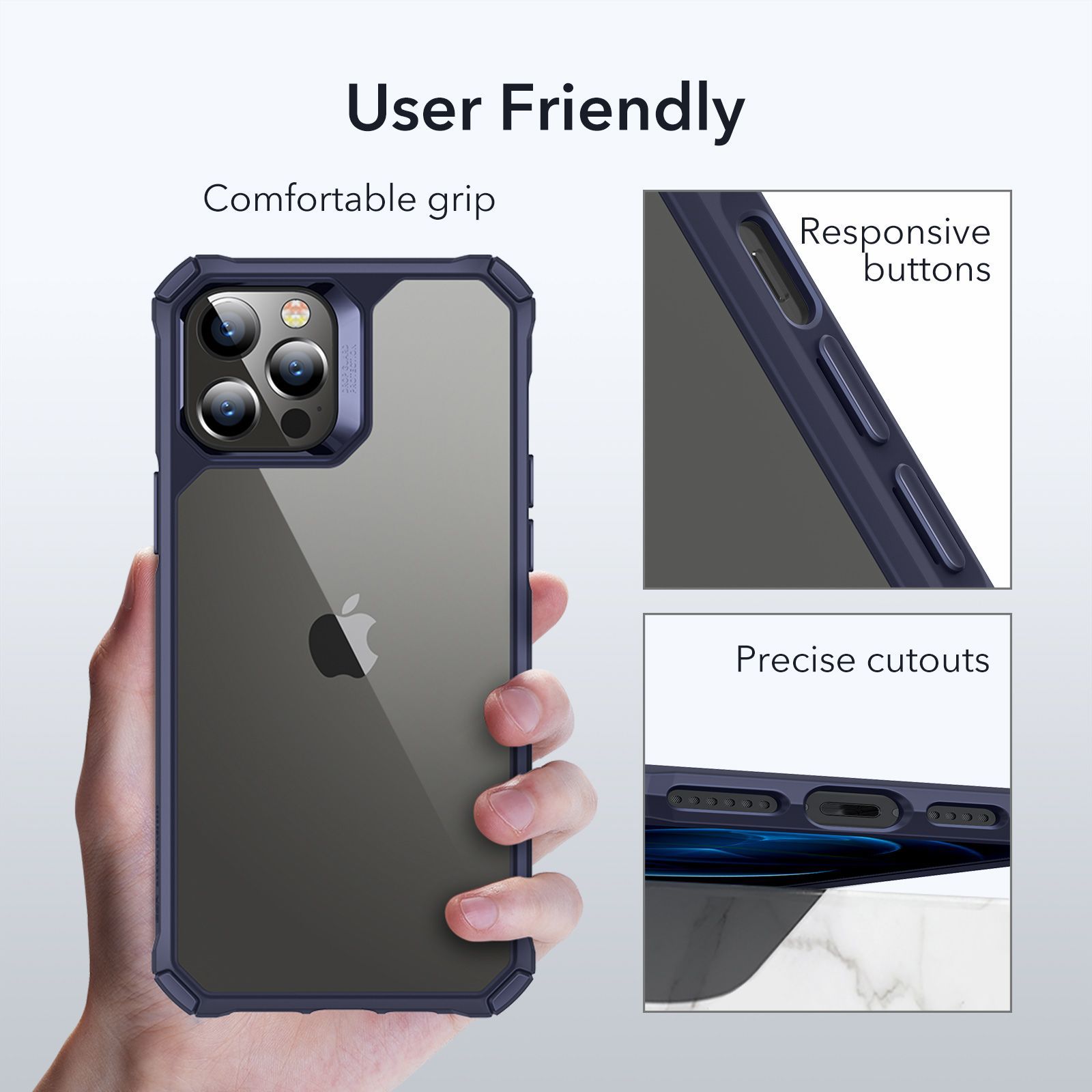 ESR iPhone 12/12 Pro Air Armor Clear Blue (4894240121962) ΘΗΚΕΣ ESR ESR iPhone 12/12 Pro Air Armor Clear Blue (4894240121962) - Image 8
