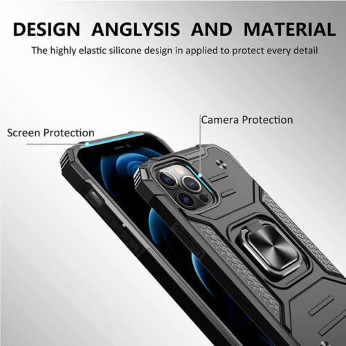 Alternative view of Armor Ringstand Case Black iPhone 13 Pro
