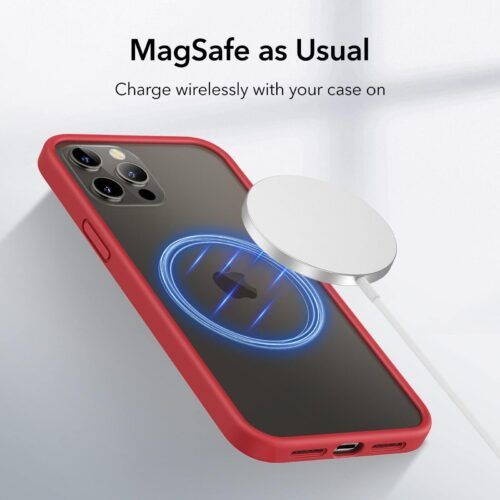 Alternative view of ESR iPhone 12 Pro Max Cloud Bumper Red