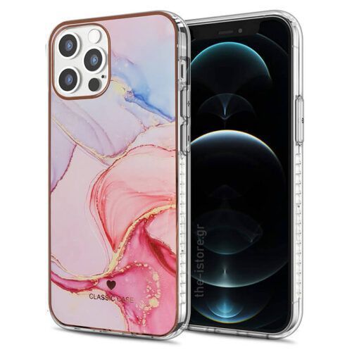 Alternative view of Glossy Watercolor Case Pink iPhone 12 Pro Max