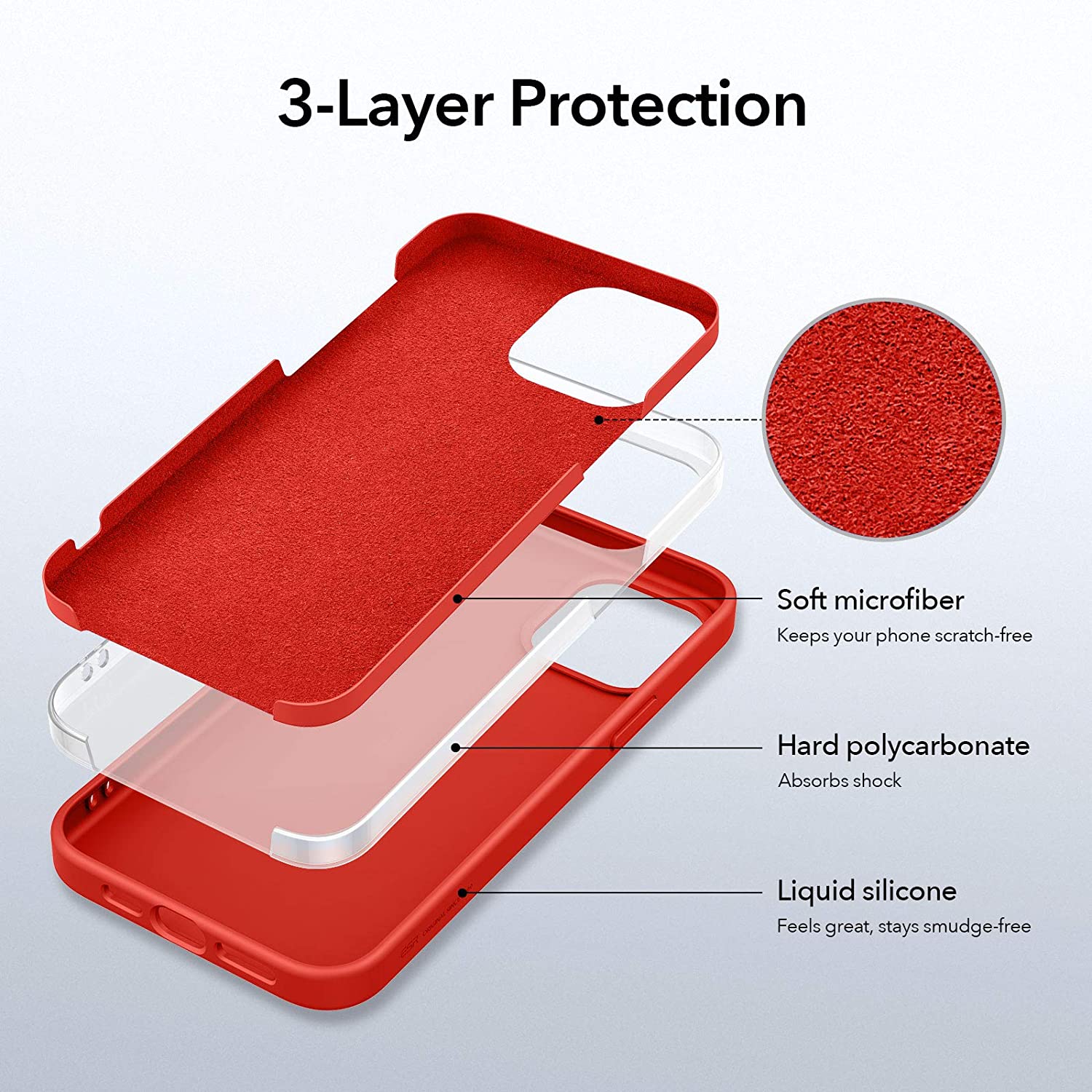 ESR iPhone 12/12 Pro Cloud Case Red ΘΗΚΕΣ ESR ESR iPhone 12/12 Pro Cloud Case Red - Image 6