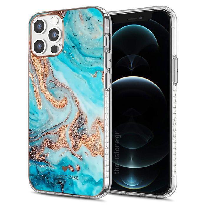Glossy Watercolor Case iPhone 12 Pro Max Azzurro STOCK OFFERS OEM Glossy Watercolor Case iPhone 12 Pro Max Azzurro