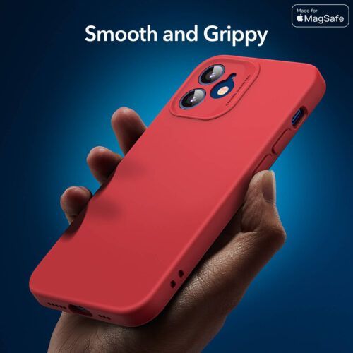 Alternative view of ESR iPhone 12 Cloud Case Red MagSafe Certified