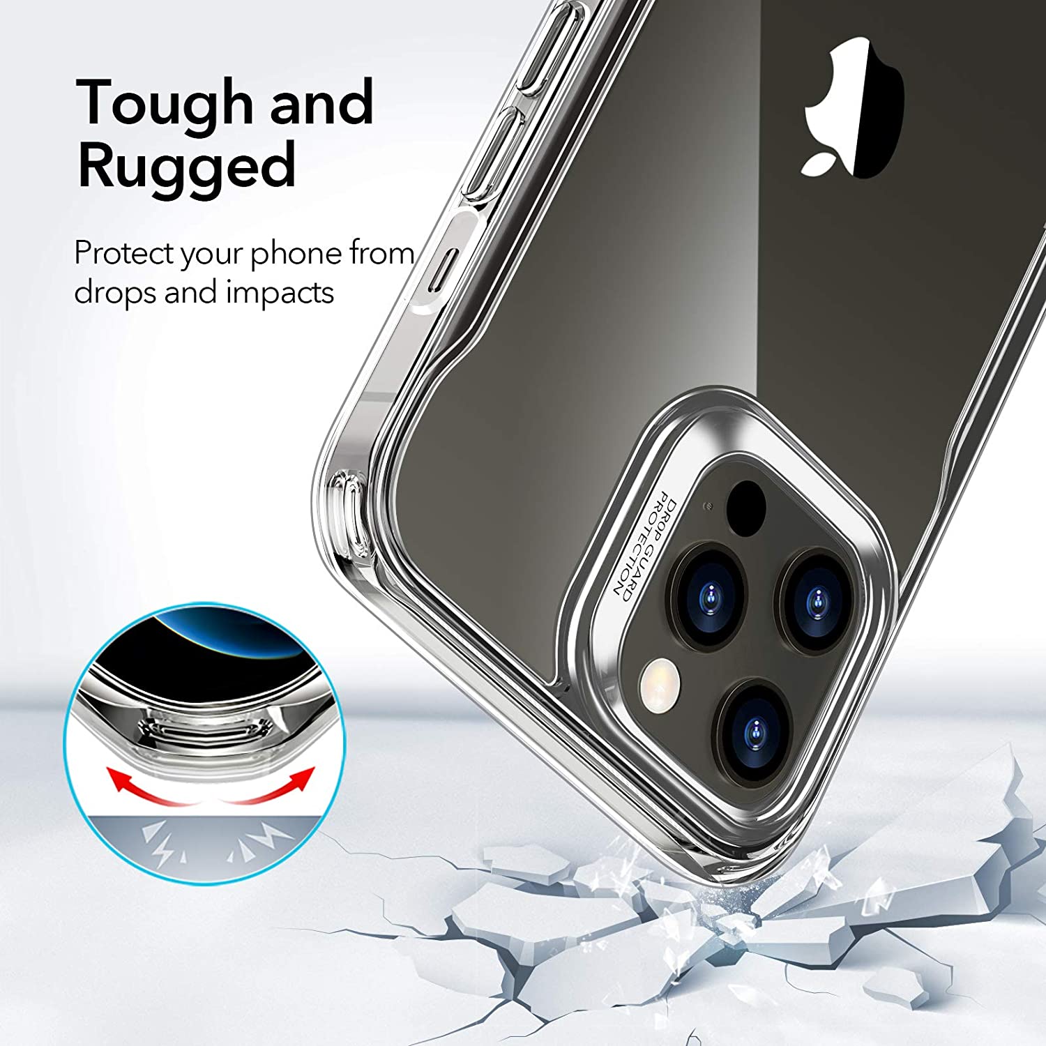 ESR iPhone 12 Pro Max Sidekick Case Clear + Tempered Glass (2-Pack With Easy Installation Frame) STOCK OFFERS ESR ESR iPhone 12 Pro Max Sidekick Case Clear + Tempered Glass (2-Pack With Easy Installation Frame) - Image 4