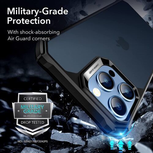 Alternative view of ESR iPhone 13 Pro Air Armor Frosted Black