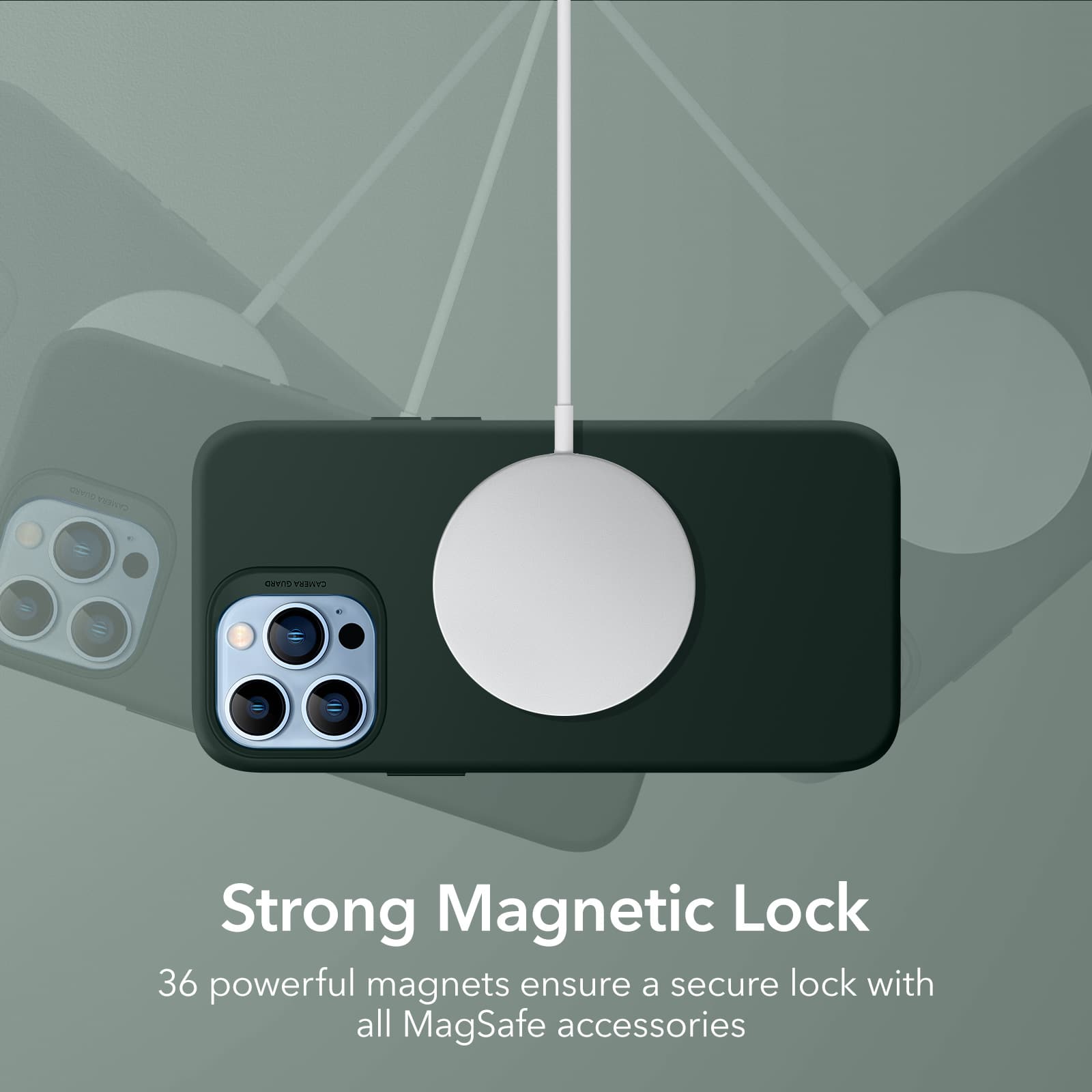ESR iPhone 13 Pro Max Cloud HaloLock MagSafe Case Green ΘΗΚΕΣ ESR ESR iPhone 13 Pro Max Cloud HaloLock MagSafe Case Green - Image 3