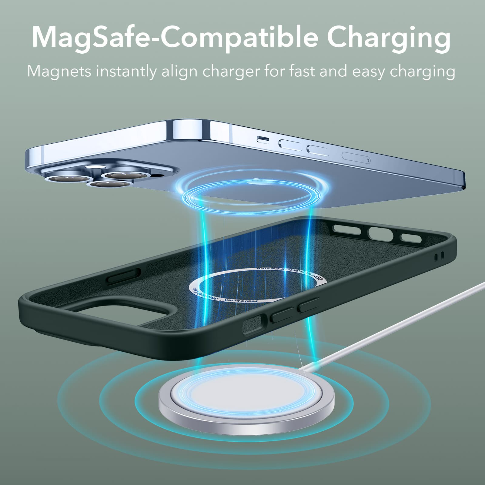 ESR iPhone 13 Pro Max Cloud HaloLock MagSafe Case Green ΘΗΚΕΣ ESR ESR iPhone 13 Pro Max Cloud HaloLock MagSafe Case Green - Image 5