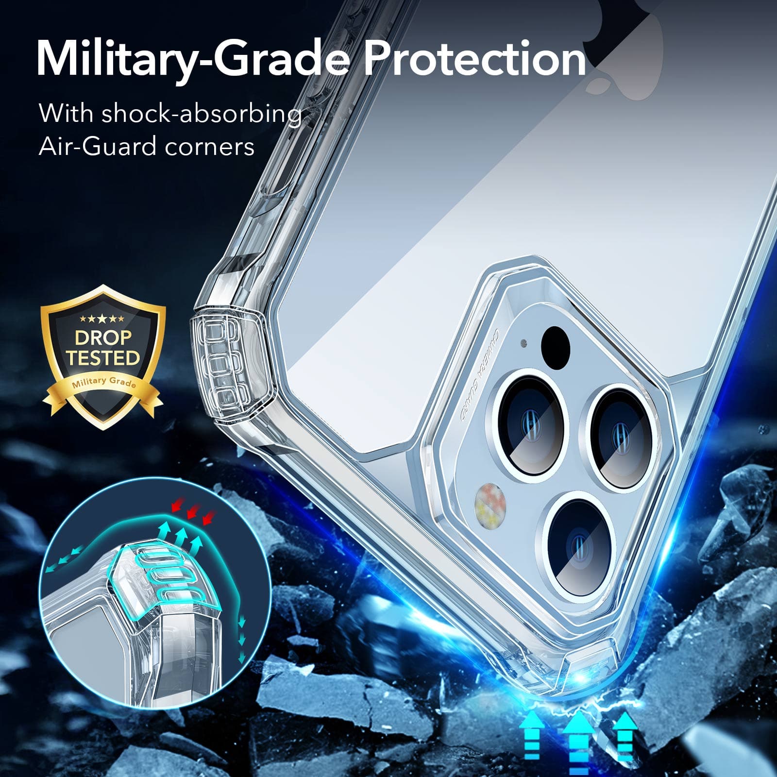 ESR iPhone 13 Pro Alliance Tough 360 Case with 2 Tempered Glasses Clear ΘΗΚΕΣ ESR ESR iPhone 13 Pro Alliance Tough 360 Case with 2 Tempered Glasses Clear - Image 5