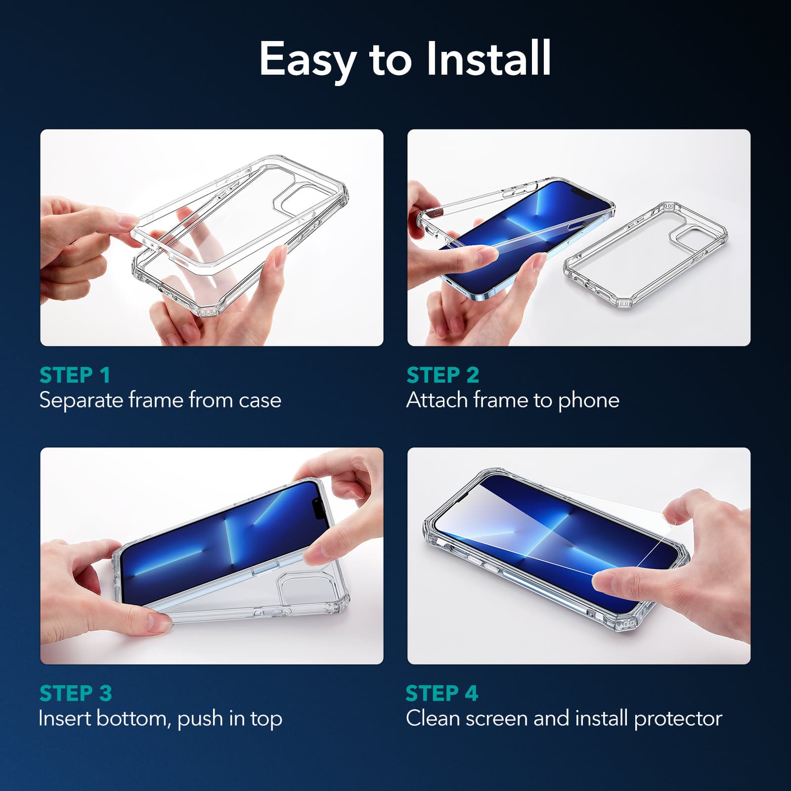 ESR iPhone 13 Pro Alliance Tough 360 Case with 2 Tempered Glasses Clear ΘΗΚΕΣ ESR ESR iPhone 13 Pro Alliance Tough 360 Case with 2 Tempered Glasses Clear - Image 2