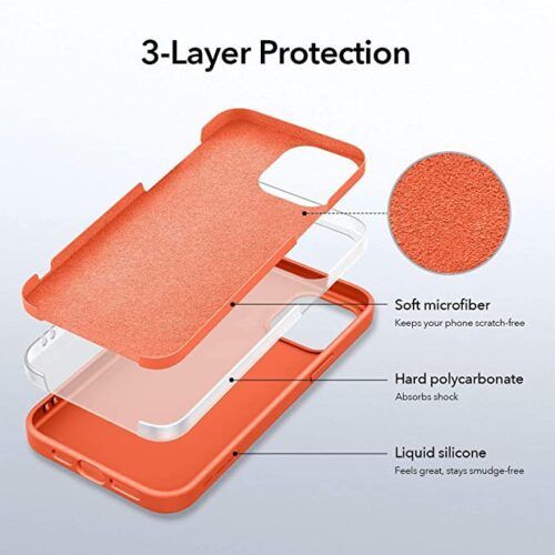 Alternative view of ESR iPhone 12/12 Pro Cloud Case Orange