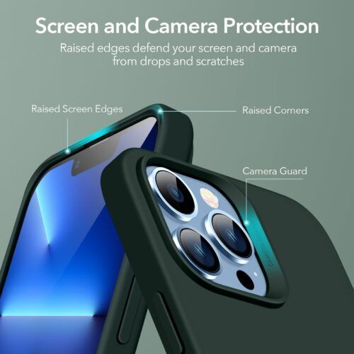 Alternative view of ESR iPhone 13 Pro Cloud Case Green