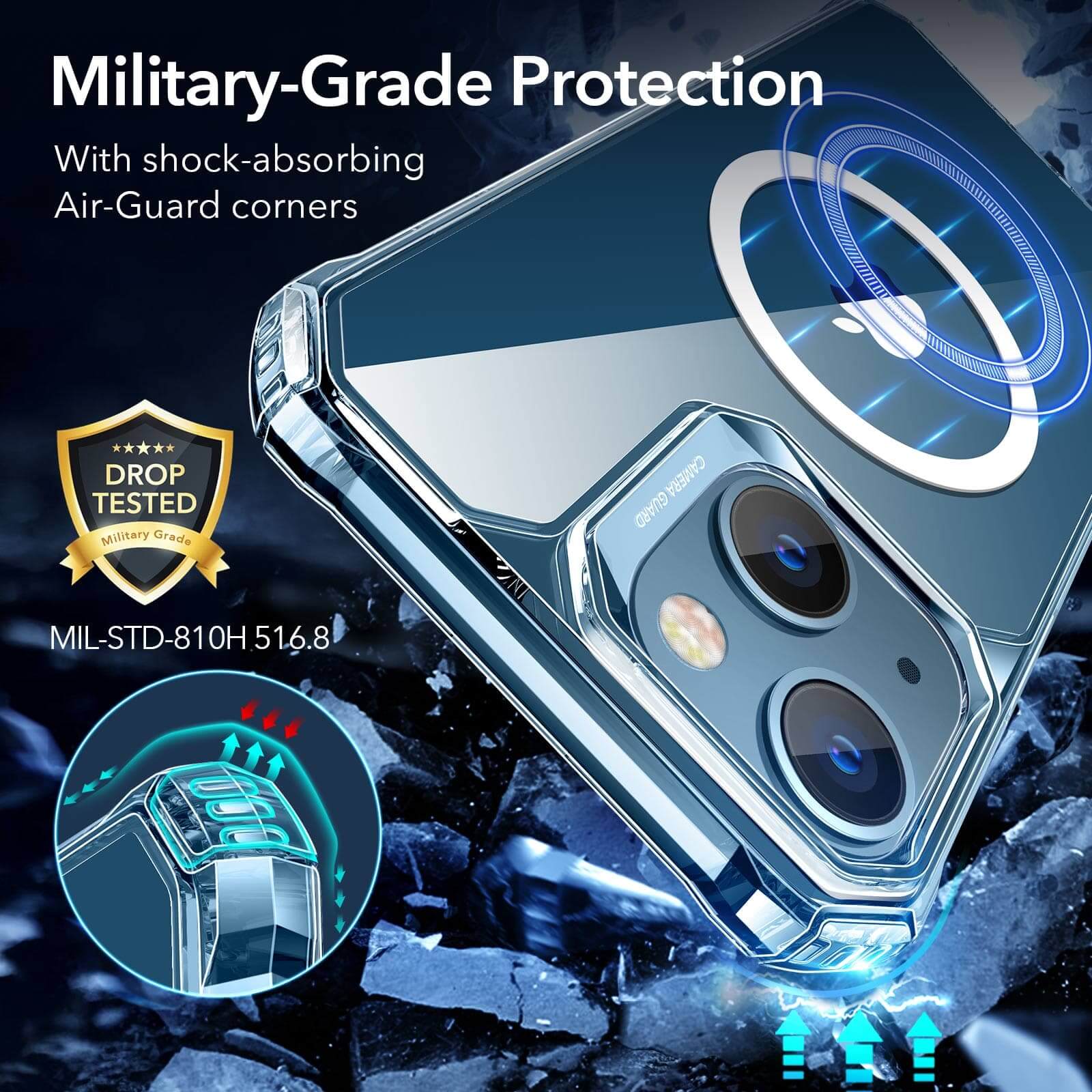ESR iPhone 13 Air Armor HaloLock MagSafe Clear ΘΗΚΕΣ ESR ESR iPhone 13 Air Armor HaloLock MagSafe Clear - Image 10