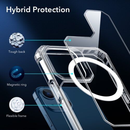 Alternative view of ESR iPhone 13 Air Armor HaloLock MagSafe Clear