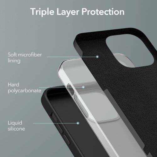 Alternative view of ESR iPhone 13 Pro Cloud Case Black