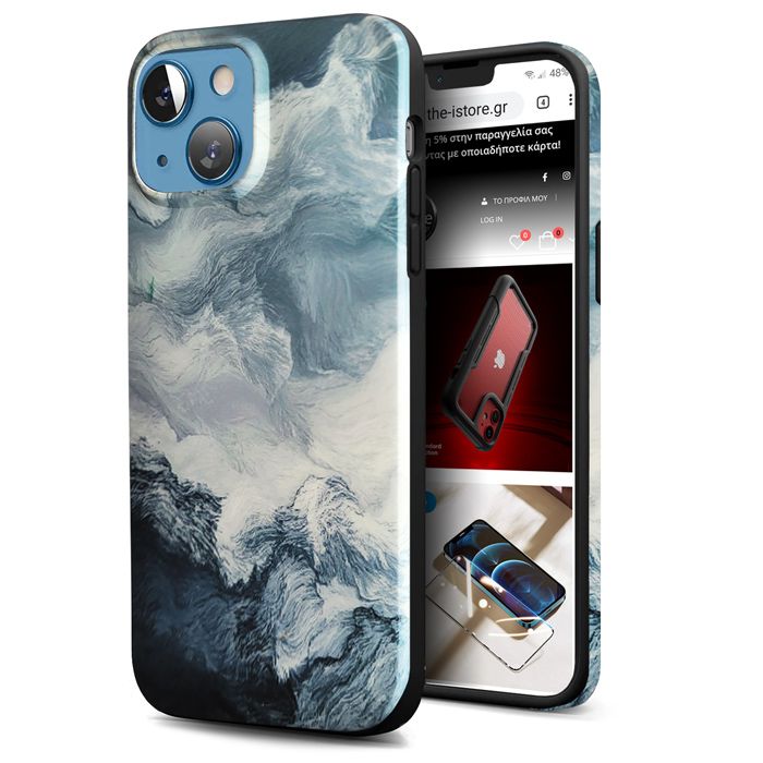 iPhone 13 Soft Silicone Case Mountain Fog ΘΗΚΕΣ OEM iPhone 13 Soft Silicone Case Mountain Fog