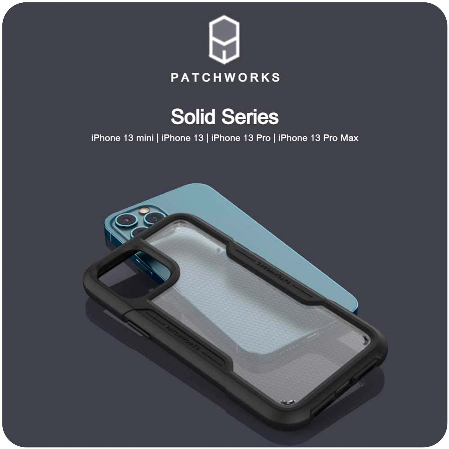 Patchworks Solid Case Clear Black iPhone 13/14 ΘΗΚΕΣ PATCHWORKS Patchworks Solid Case Clear Black iPhone 13/14 - Image 12