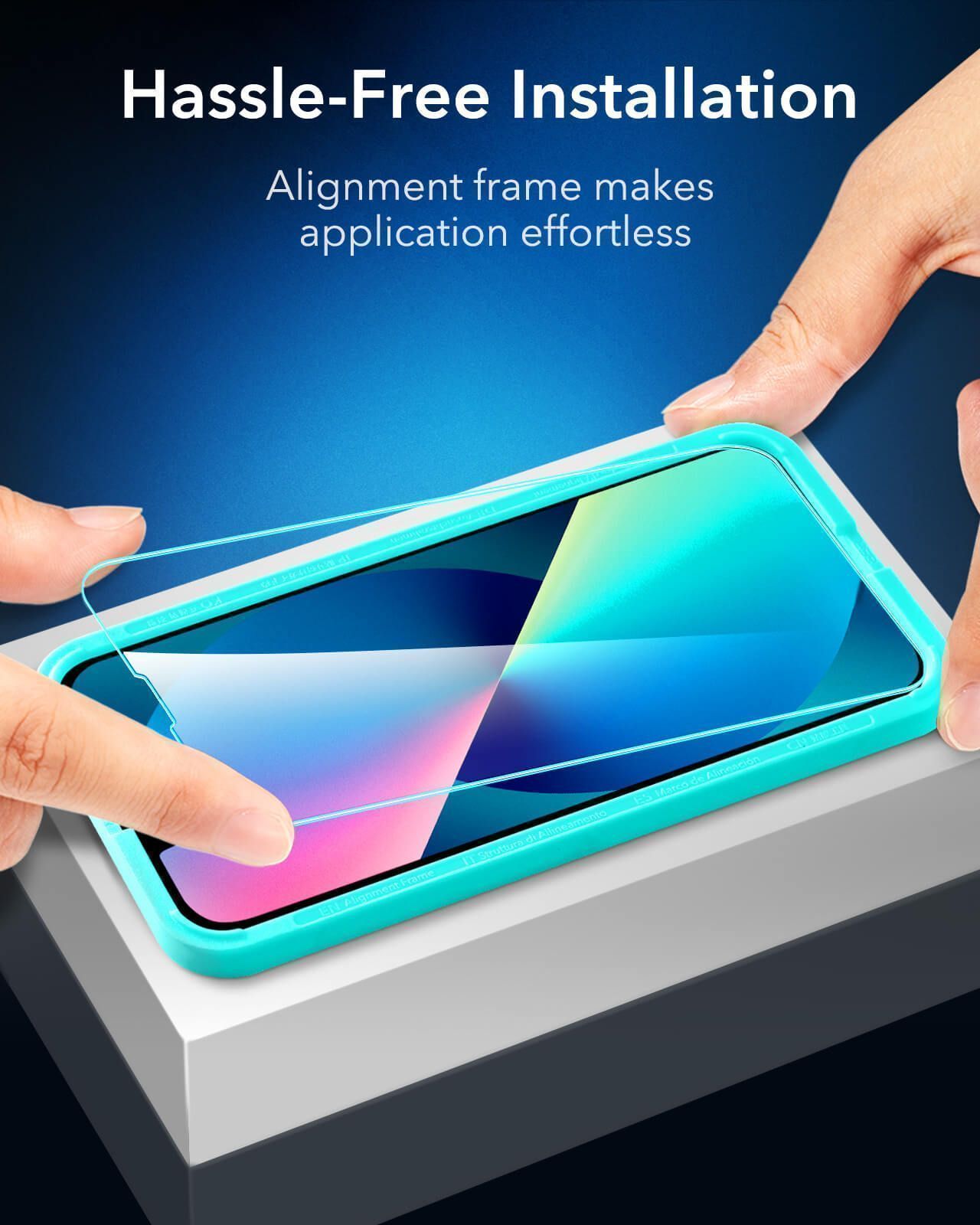 ESR Premium Quality Tempered Glass iPhone 13 mini (2-Pack With Easy Installation Frame) ΠΡΟΣΤΑΣΙΑ ΟΘΟΝΗΣ ESR ESR Premium Quality Tempered Glass iPhone 13 mini (2-Pack With Easy Installation Frame) - Image 2