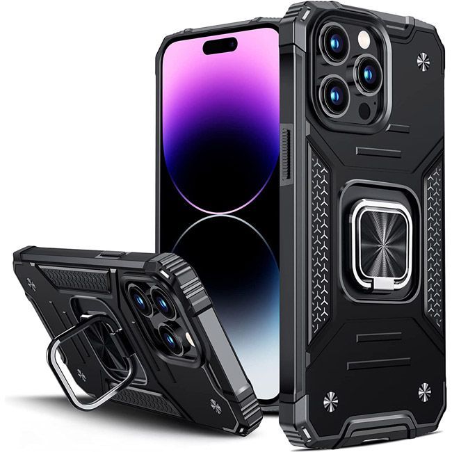 Armor Ringstand Case Black iPhone 14 Pro STOCK OFFERS OEM Armor Ringstand Case Black iPhone 14 Pro