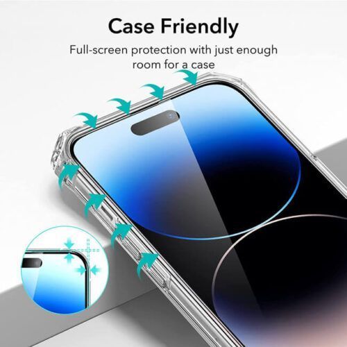 Alternative view of ESR Armorite Ultra-Tough Tempered Glass iPhone 14 Pro (With Easy Installation Frame)