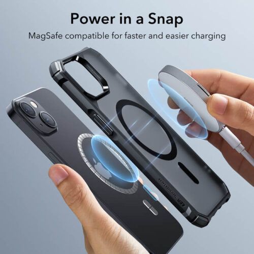 Alternative view of Θήκη ESR Air Armor HaloLock MagSafe Frosted Black iPhone 15 Plus