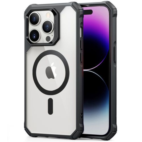 ESR iPhone 14 Pro Max Air Armor HaloLock MagSafe Clear Black ΘΗΚΕΣ ESR ESR iPhone 14 Pro Max Air Armor HaloLock MagSafe Clear Black