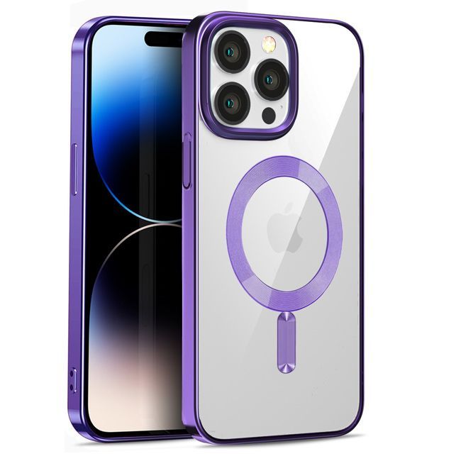 iPhone 14 Pro Max MagSafe Case Clear Purple ΘΗΚΕΣ OEM iPhone 14 Pro Max MagSafe Case Clear Purple