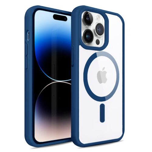 OEM iPhone 14 Pro MagSafe Case Clear Navy Blue ΘΗΚΕΣ OEM OEM iPhone 14 Pro MagSafe Case Clear Navy Blue