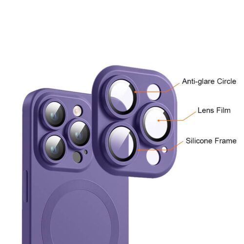 Alternative view of Θήκη Orso Magsafe Camera Lens Protection Blue iPhone 15