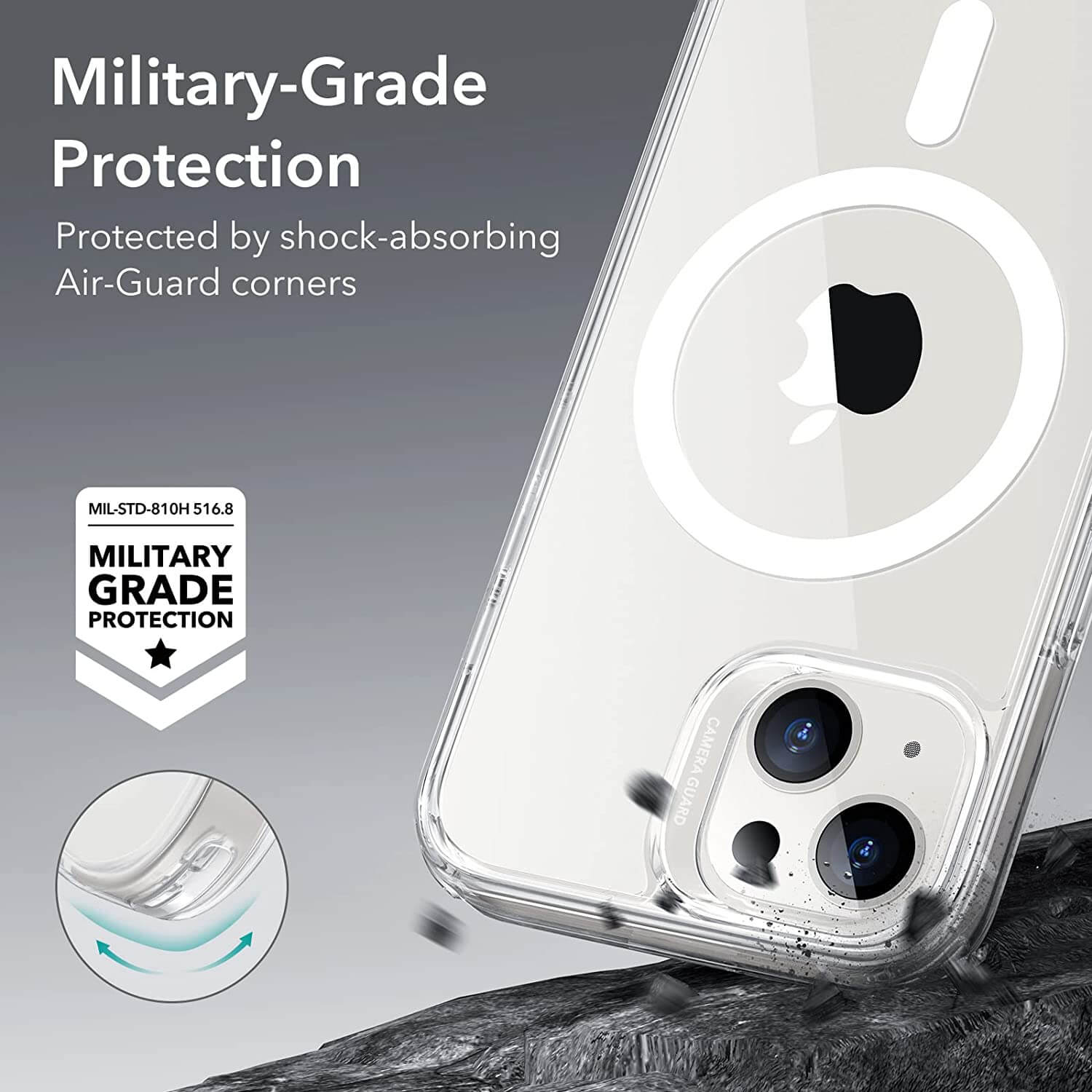 ESR iPhone 14 Plus Classic Hybrid HaloLock MagSafe Clear ΘΗΚΕΣ ESR ESR iPhone 14 Plus Classic Hybrid HaloLock MagSafe Clear - Image 3