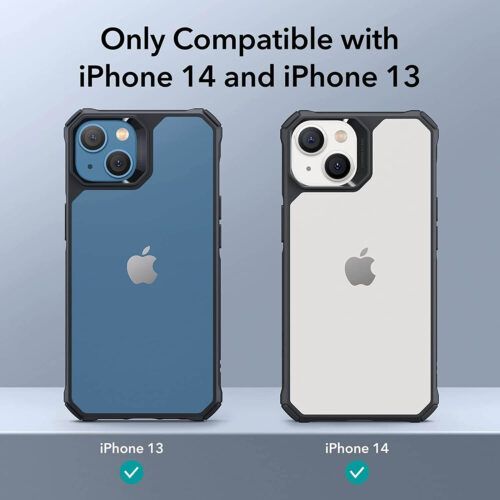 Alternative view of ESR iPhone 14/13 Air Armor Clear Black