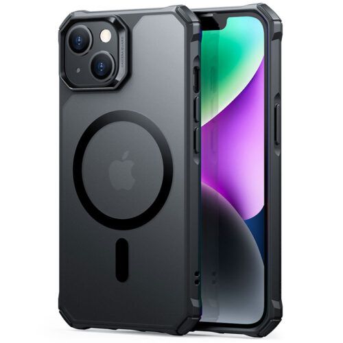 ESR iPhone 14 Plus Air Armor HaloLock MagSafe Frosted Black ΘΗΚΕΣ ESR ESR iPhone 14 Plus Air Armor HaloLock MagSafe Frosted Black
