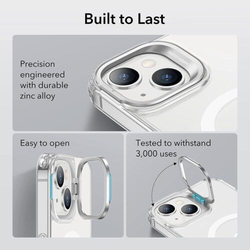 Alternative view of ESR iPhone 14 Plus Classic Kickstand HaloLock MagSafe Clear
