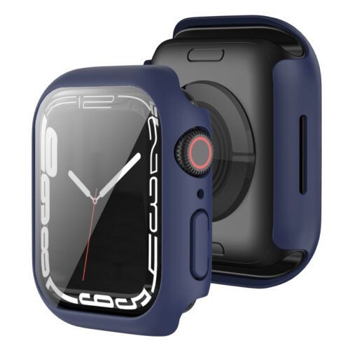 2-in-1 Hard Frame Blue + Tempered Glass Apple Watch 41mm APPLE WATCH OEM 2-in-1 Hard Frame Blue + Tempered Glass Apple Watch 41mm