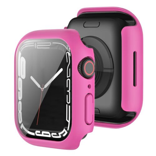 2-in-1 Hard Frame Fuchsia + Tempered Glass Apple Watch 40mm