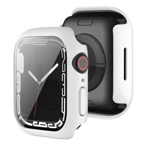 2-in-1 Hard Frame White + Tempered Glass Apple Watch 41mm APPLE WATCH OEM 2-in-1 Hard Frame White + Tempered Glass Apple Watch 41mm