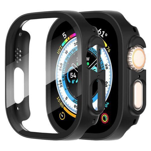 2-in-1 Hard Frame Black + Tempered Glass Apple Watch 49mm APPLE WATCH OEM 2-in-1 Hard Frame Black + Tempered Glass Apple Watch 49mm