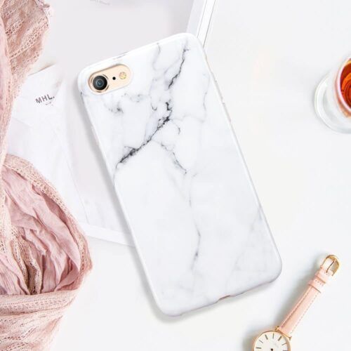 Alternative view of ESR iPhone 7/8/SE Soft Marble White Sierra (4894240054611)