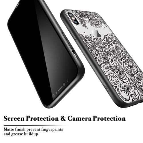 Alternative view of ESR iPhone X/Xs Totem Series Black Lace