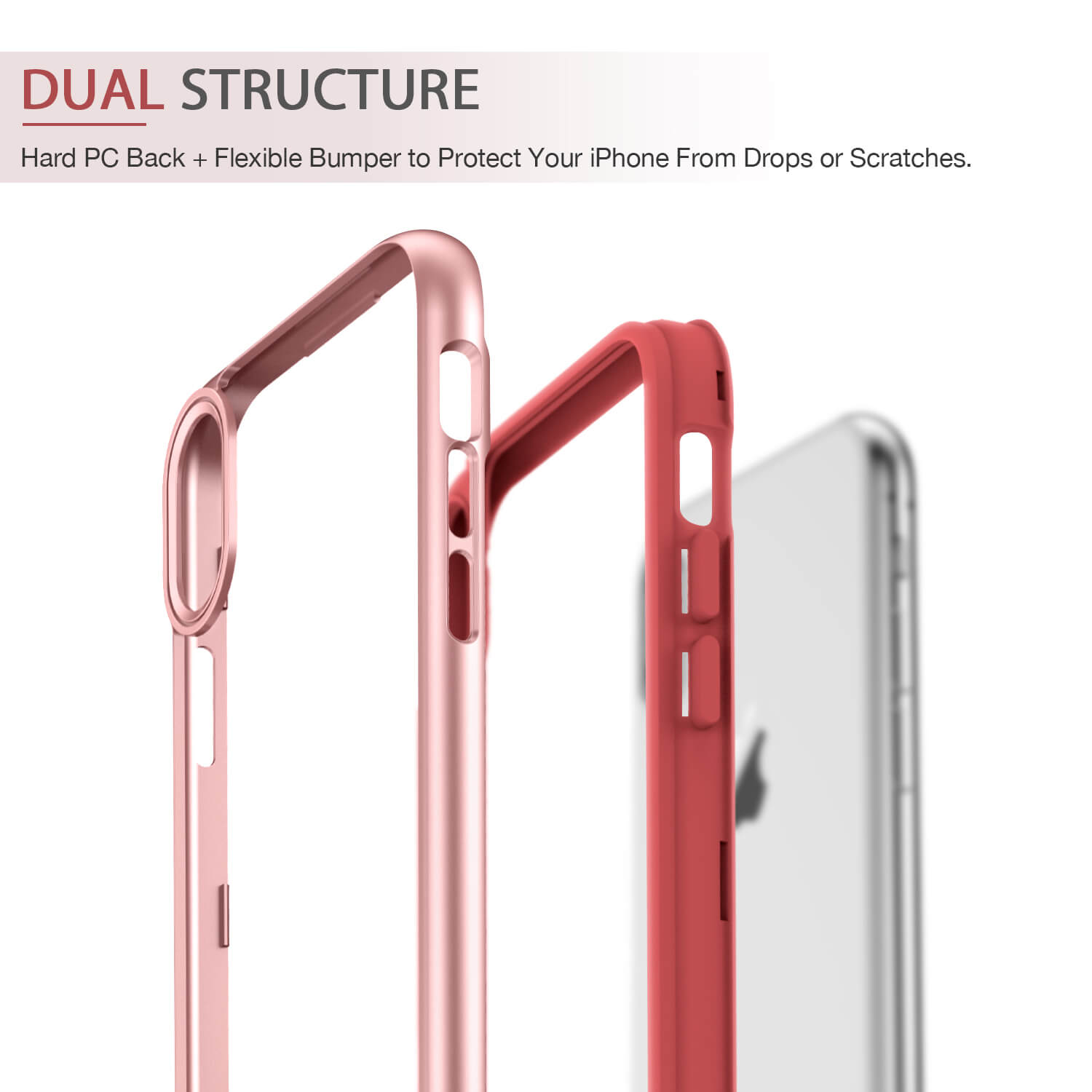 ESR iPhone X/Xs Heavy Duty Armor Rose Gold STOCK OFFERS ESR ESR iPhone X/Xs Heavy Duty Armor Rose Gold - Image 3