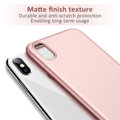 Alternative view of ESR iPhone X/Xs Slim Fit Matte Case Rose Gold (4894240061633)