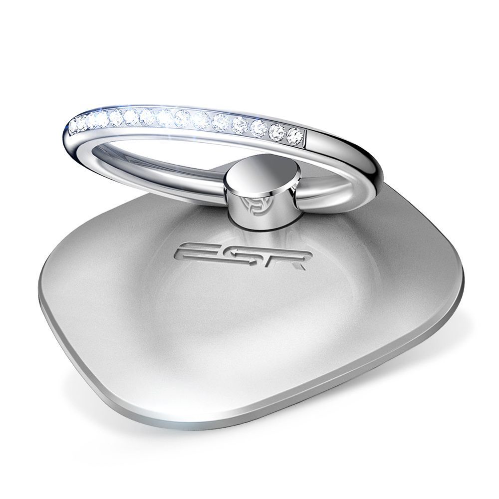 ESR Zinc Alloy Ring Stand – Silver with Crystals GADGETS ESR ESR Zinc Alloy Ring Stand - Silver with Crystals